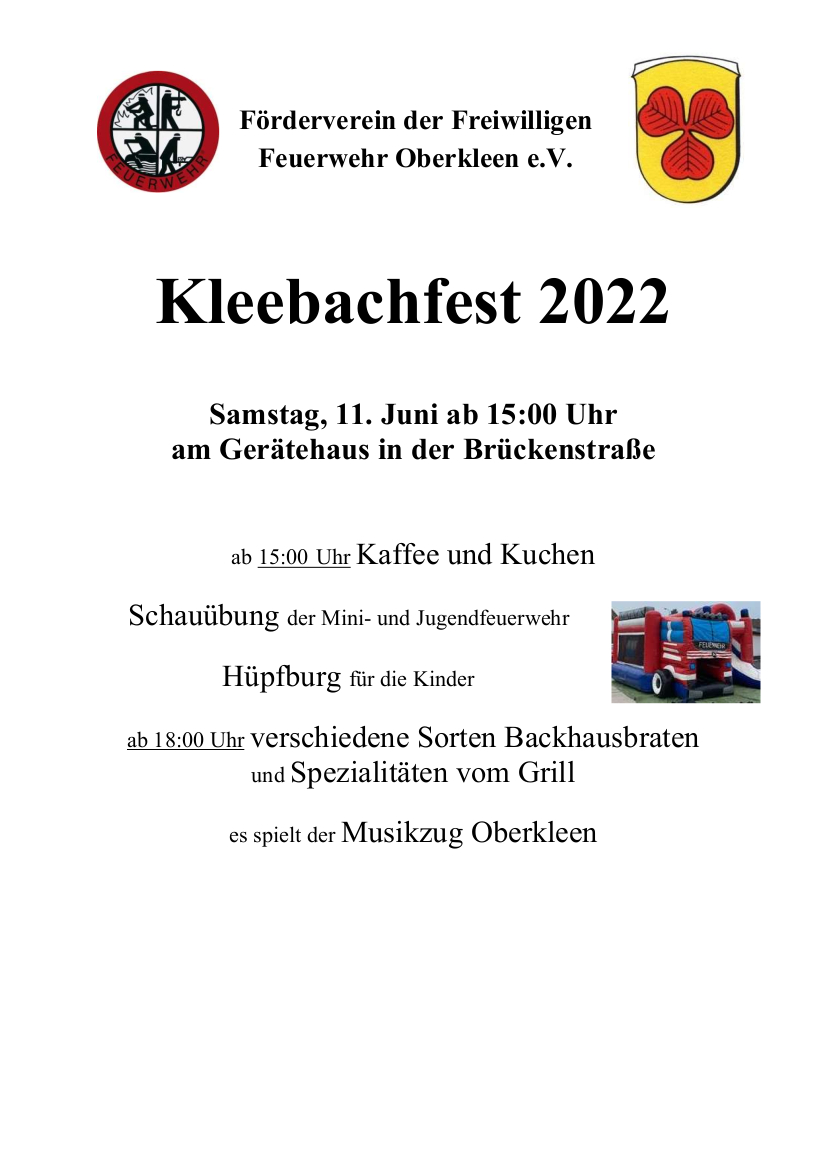 Flyer Kleebachfest 20220611